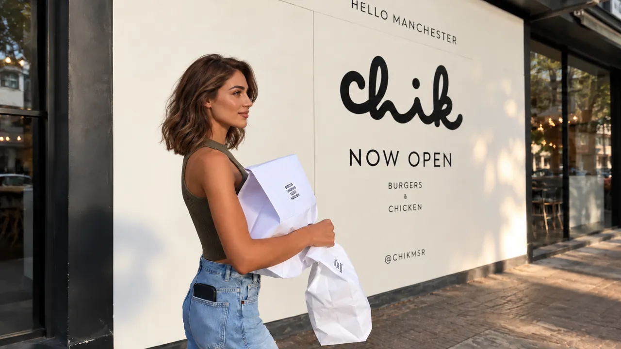 Chik shopfront in Manchester: Hello Manchester, now open